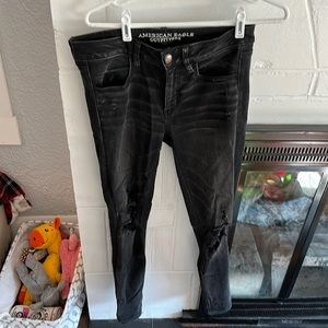 American eagle size 6 black jeans